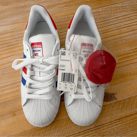 Adidas Originals Legacy Superstar Americana Red White Blue Unisex Sneakers - Picture 2 of 6